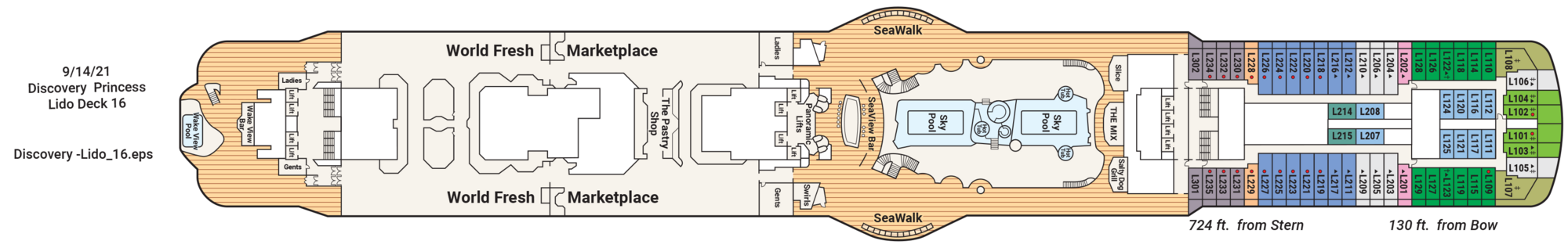 Deck 16 - Lido plan